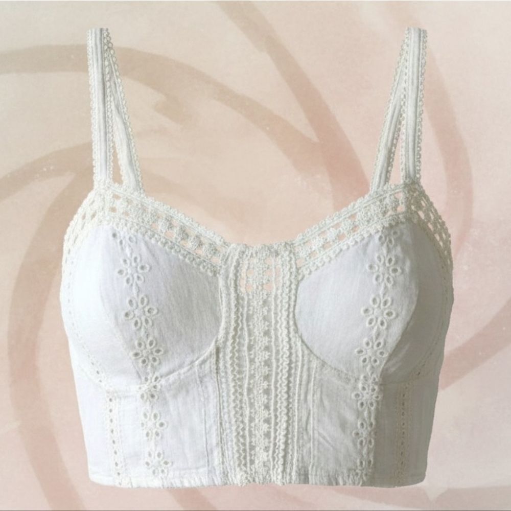 Elegant Cream Lace Trimmed Women's Top
